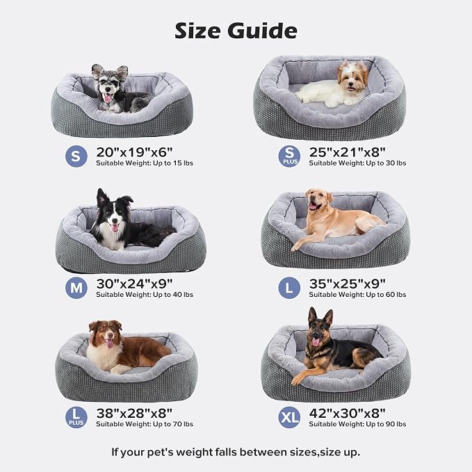 XL Dog Beds Large Sized Dog, Washable Orthopedic Warming Soft Sleeping Durable with Anti-Slip Bottom