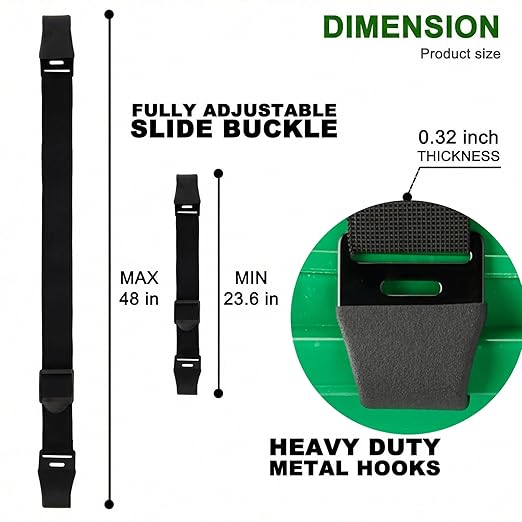 1PCS Bear Proof Trash Can Lock with Double Metal Claw - Heavy Duty Garbage Can Locks for Animals - Adjustable Strap Lid Lock for 32-96 Gallon Outdoor Cans - Secure Against Raccoons & Squirrels
