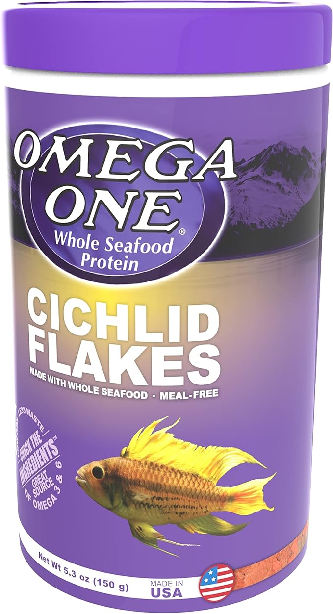 Omega One Cichlid Flakes, 5.3 oz
