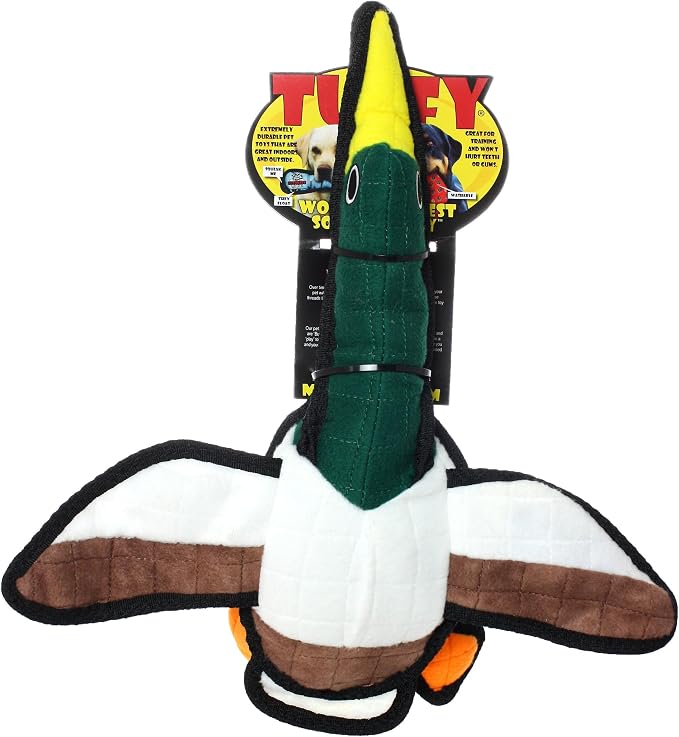 TUFFY® : Duck Dog Toy: Ultra Durable Plush Toy with Multiple Layers & Reinforced Seams, Washable and Floats, Original Construction