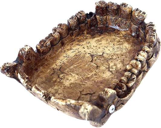 Reptile Feeding Dish Bowl,Reptile Rock Food/Water Dish for Reptiles,Amphibians,Bearded Dragon,Lizard,Frog,Gecko,Tortoise,Hermit Crab and Other Little Critters, Made from Premium Resin