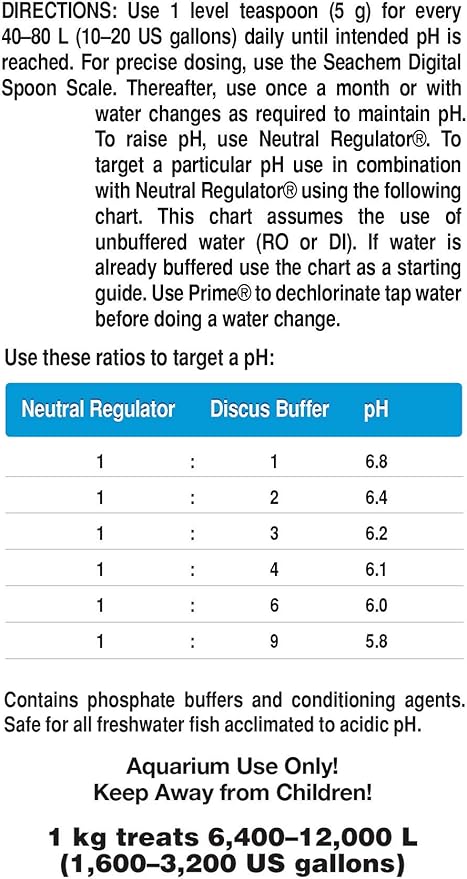 Seachem Discus Buffer 1 Kilo,white