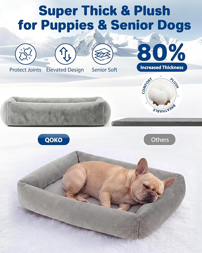 Cooling Dog Bed for Large Dogs - Removable Inner Cushion & Reversible Design (Ice‑Silk Cooling Layer | Sherpa Fleece Layer), Non‑Slip Bottom Washable Medium Mat for Crates, Beds, Sofas 24" × 15"