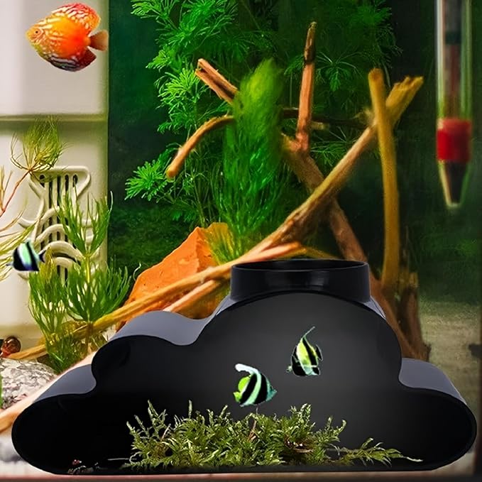 Reptile Cave Hide for Hognose Snake, Leopard Gecko, Corn Snake – Humid Hideout with Viewing Window – Tank Enrichment Accessory for Climbing, Hiding, Egg Laying – Safe Plastic Reptile Decor