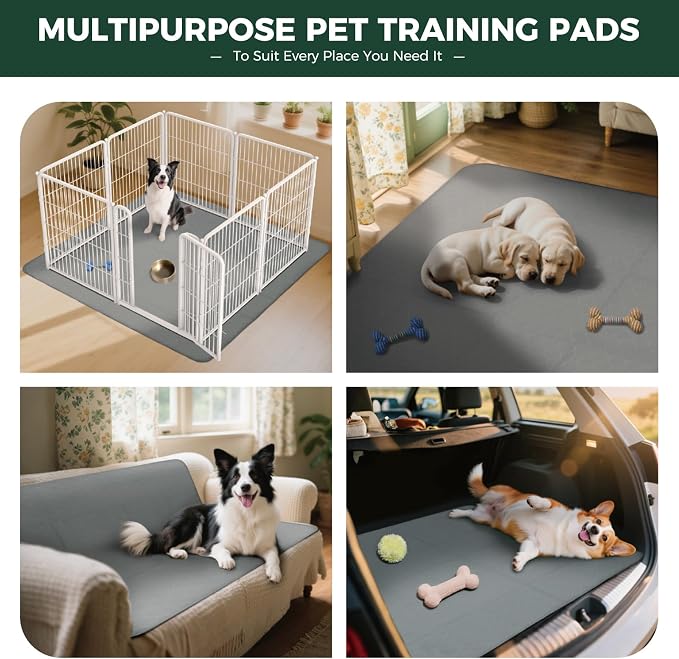 FXW Washable Pee Pads for Dogs, Super Absorbent, 43" x 71", 1 Pack | Machine washable, Non-slip backing, Fits 32"H 6-Panel FXW Rollick/Homeplus Playpens