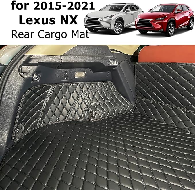 Cargo Mat for 2015-2021 Lexus NX200t NX300 NX300H Trunk Mat ＆ Rear Backrest Mat Cargo Liners All Weather Waterproof