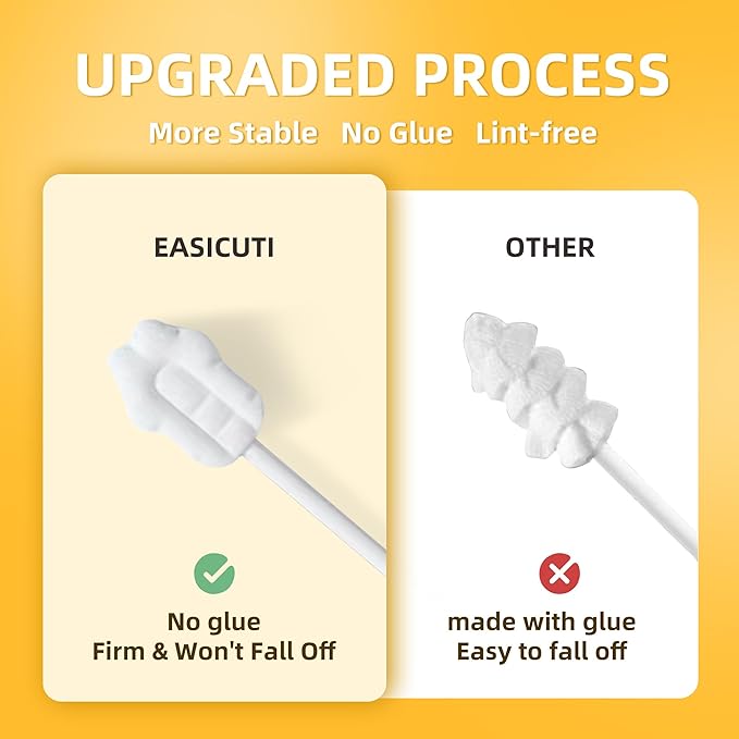 EASICUTI Upgrade Baby Tongue Cleaner, 52PCS Newborn Infant Toothbrush, 2 Finger Toothbrush & Gum Cleaner Stick Dental Care for 0-36M+