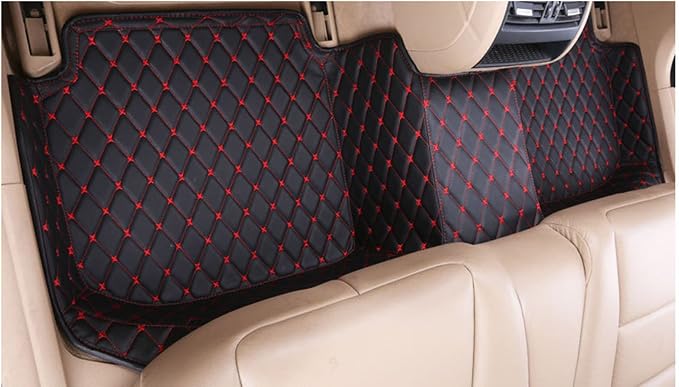 Add Personalized Image/Customized Text Floor Carpet Auto Car Mat Custom Fit for EV, Sedan, SUV, Hatchback, Convertible, Pickup, Truck, Auto Vehicle, Black/Gold