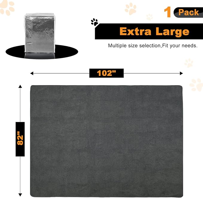Dog Pee Pad Washable 82x102 Extra Large,Absorb Reusable Whelping Pads, Non-Slip Puppy Training Pads, Waterproof Floor Mat for Potty Training, Playpen,Incontinence,Housebreaking,Bed