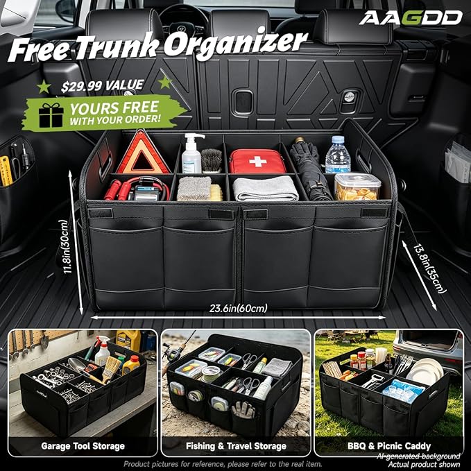 Cargo Trunk Mat with Backrest Mats for Kia Sportage 2023-2025 2026,All Weather Protection TPE Heavy Duty Cargo Liner Sportage Accessories,Black