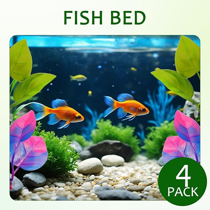 Betta Fish Tank Accessories, 4 PCS Betta Fish Hammock Toys Betta Resting Spot Fish Hideout Will Not Damage The Fish'S Tail Suitable for Sleeping Resting Hiding Playing Breeding