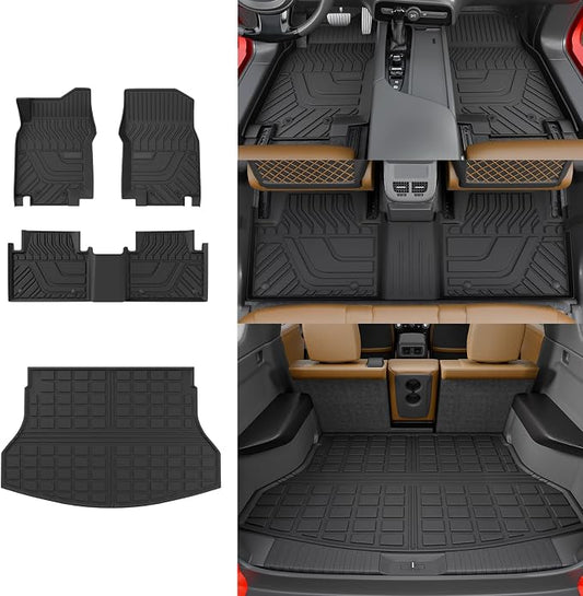 Rongtaod Floor Mats Compatible with 2014-2020 Nissan Rogue Trunk Mat Cargo Mat Cargo Liner All Weather Trunk Liner 2019 Nissan Rogue Accessories (Trunk Mat+Floor Mats)