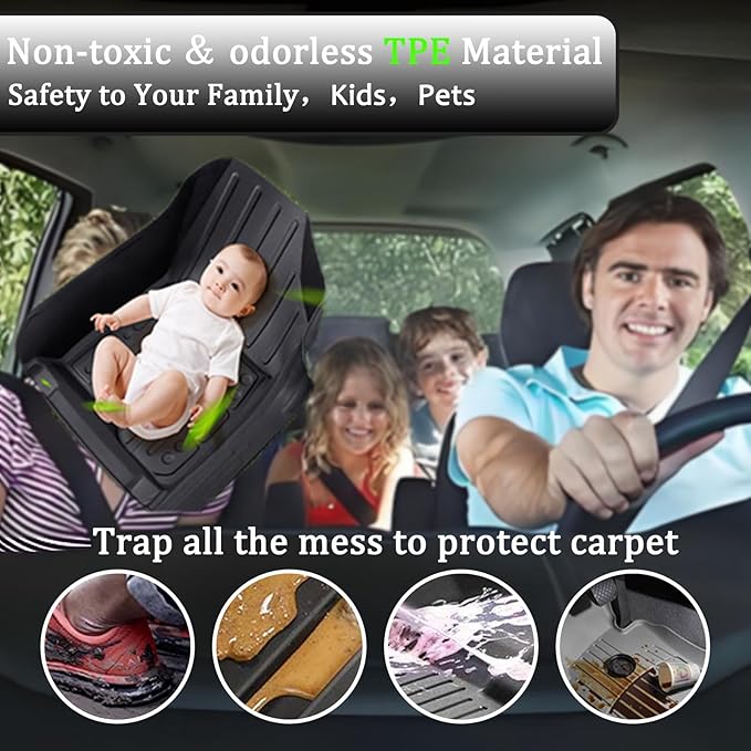 Floor Mats ＆ Cargo Liners Compatible with 2019-2025 Toyota RAV4，All Weather Protector Waterproof Durable Anti-Slip Odorless Custom-fit Front Rear Rows Back Trunk Tray Full Set Carpet Liner