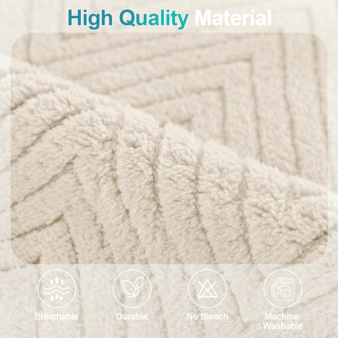 Turquoize Waterproof Couch Cover for Dogs Fuzzy Pet Couch Covers for Sofa Thick Dog Bed Cover Non-Slip Sofa Covers for 3 Cushion Couch Protector Slipcover Pet Friendly (Beige, 36" x 96")