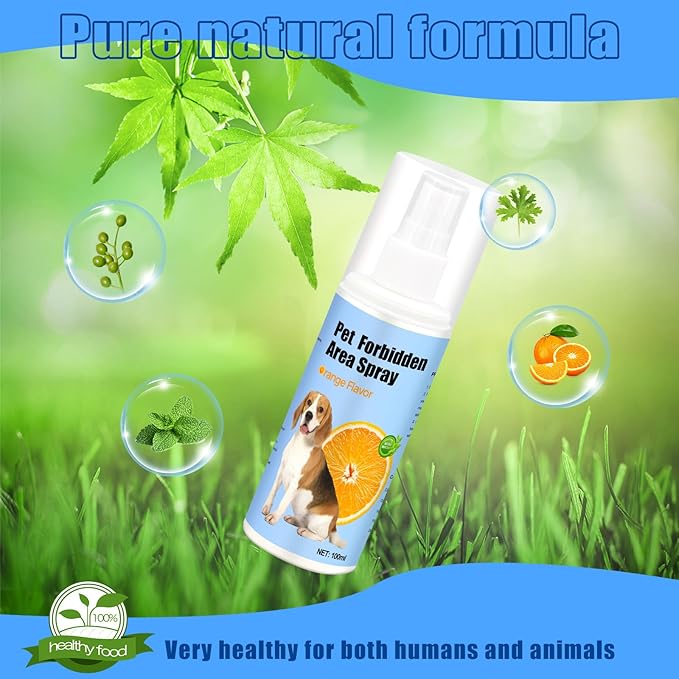 No Chew Spray for Dogs 2 Pack (100ML) Natural Ingredients Bitter Apple Spray for Dogs Alcohol Free Deterrent Spray to Stop Chewing Barking Marking and Nibbling