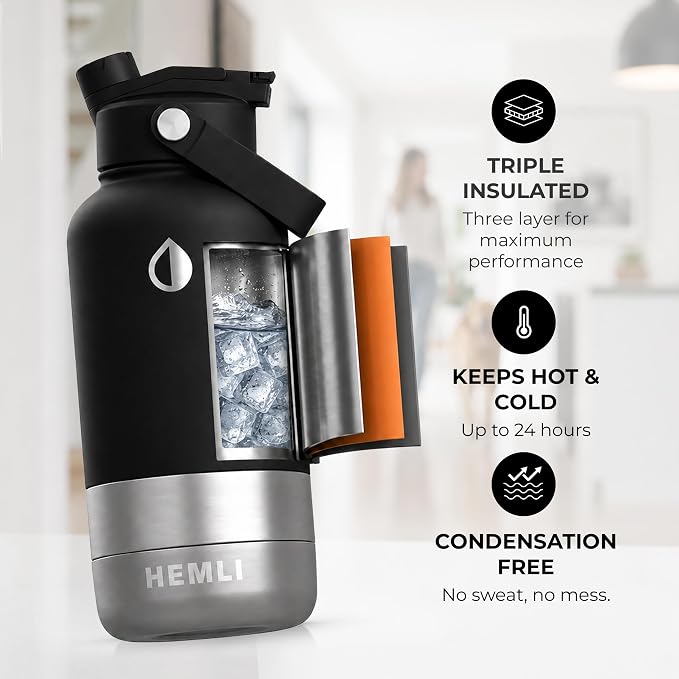 32 oz. Dog Water Bottle, Insulated Dog Travel Water Bottle, Stainless Steel Pet Water Bottle Dispenser, Portable Food and Water Bowl for Dogs for Walking Dog Canteen Travel Kit
