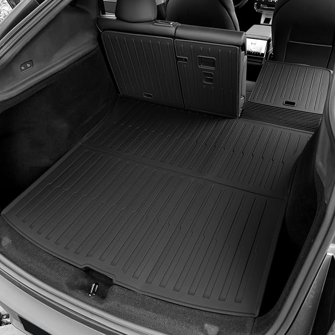 Cargo Mat for 2025 2026 Tesla Model Y Juniper Accessories (Not fit Standard), Full Coverage All Weather Trunk Cargo Liner with Backrest Protectors for Model Y 5 Seats