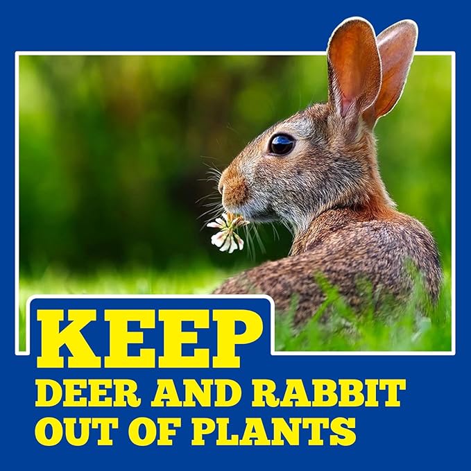 Deer Repellent 12 Pouches, Rabbit Repellent Outdoor for Plants, Natural Deer Deterrent Keep Deer and Rabbit Out of Garden Yard, Powerful Deer Repellent for Orchard Plants Trees Vegetables Flowers