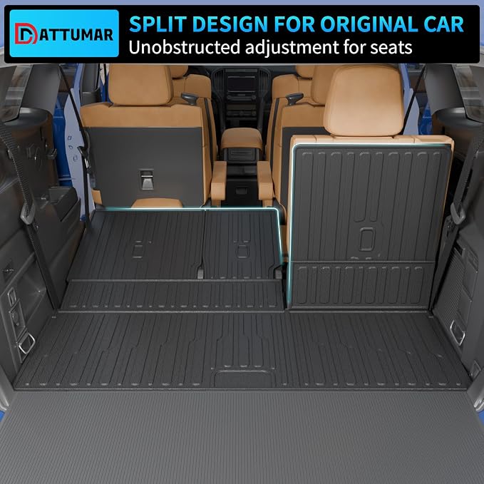 Floor Mats Compatible with 2025 2026 Ford Expedition 7-Seater Captain Chairs (NOT for Max) Trunk Mat Cargo Mat Cargo Liner Expedition Accessories (Floor Mats+Trunk Mat+Backrest Mats)