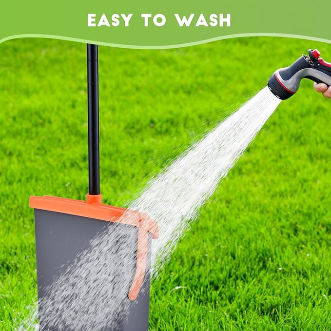 Dog Pooper Scooper for Large Dogs, 46" Long Handle Adjustable Pooper Scooper for Large Dogs，Dog Pooper Scooper with 55 Waste Bags，Large Capacity Swivel Bin & Rake