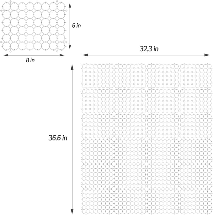 Ley's Cat Deterrent Mat, Indoor Cat Scat Mat, Cat Scratch Deterrent with Spikes, Garden Fence Animal Barrier 24 Pack/Set