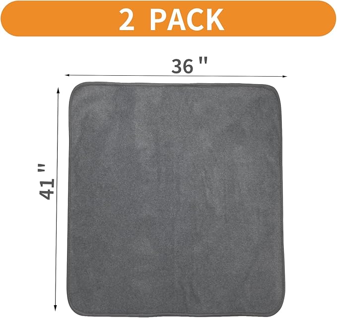 LOOBANI Washable Pee Pads for Dogs, 2 Pack Fast Absorbent Dog Mats,36"x41" | Leak-Proof and Non-Slip Reusable Puppy Pads, Machine Washable, Whelping Pads for Crate, Playpen, Incontinence, Housebreaking