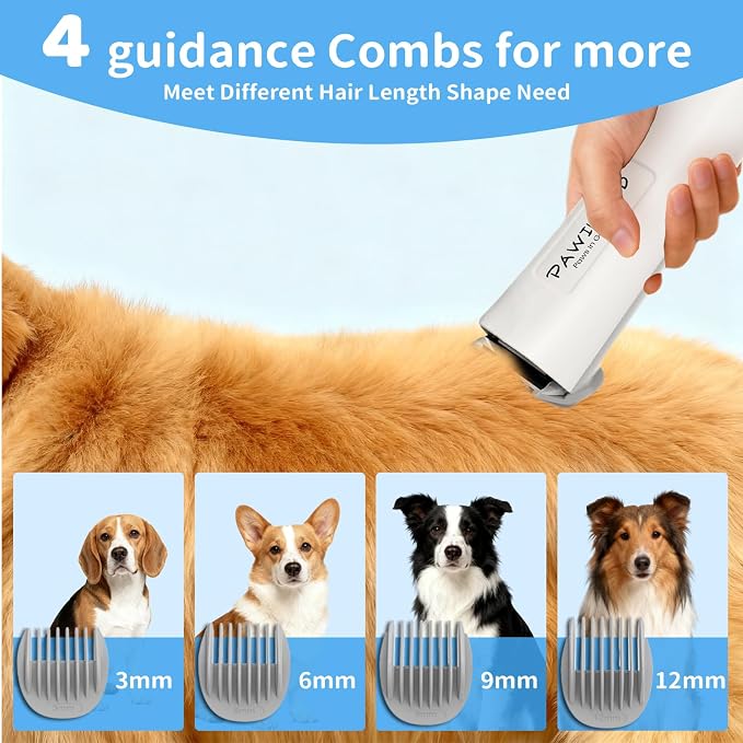 Dog Grooming Vacuum,6-in-1 Pet Grooming Kit,13000Pa,2L Dust Cup | Low Noise <55dB, Steam Brush for Shedding, Clipper & Grooming Kit, Professional for Dogs Cats, Home Cleaning Use