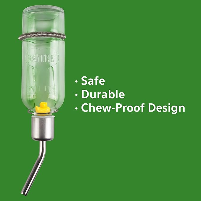 Kaytee Chew-Proof Water Bottle for Pet Hamsters, Gerbils and Rats, 6 oz