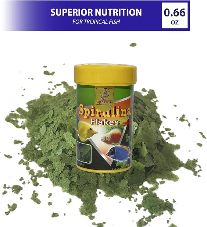 Tropical Fish Flakes (0.66 Oz) for Small Fish - Balanced Diet, Premium Food, Supports Health - Floating Fish Food