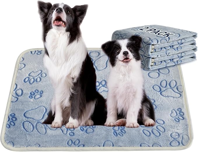Reusable Puppy Pads, Washable Pee Pads, Leakproof 28"x 42" 2 Pack | High Absorbency Dog Training Pads, Wee Wee Pads With Waterproof Non-Slip Base For Indoor Potty, Crates, Playpen & Senior Dogs