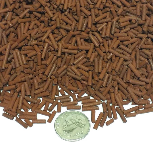 Aquatic Foods Inc. Bloodworm 3/64" x 1/4" Sinking Micro Sticks for Discus, Cichlids, Carnivores, Plecos, Catfish, Shrimp, Snails, All Community Tropical Fish...2-lbs