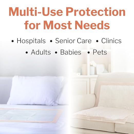 McKesson Underpads Bed Pads, Elderly, Heavy Absorbency, 36 x 36 in, 5 ct | Baby Changing, Pee Pads, Adult Incontinence Bed Pads, Chux