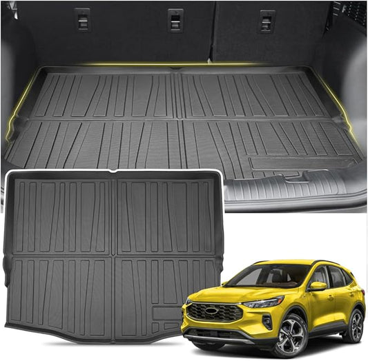KUST Trunk Cargo Mat for 2020-2026 Ford Escape Accessories, All Weather Cargo Liner Rear Trunk Liner TPE Rubber Raised Edge