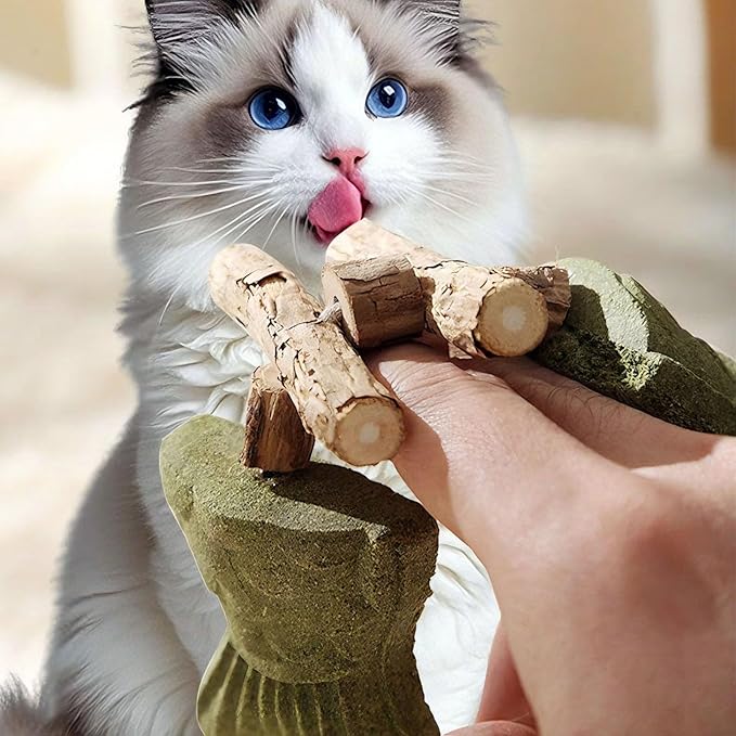 Purrident - Fix Cat Dental Health, Natural Dental Chew for Cats, Fishbone Shape Cat Teething Toy with Catnip, Durable Feline Tooth Care Tool for Indoor & Adult Cats (3PCS-D)