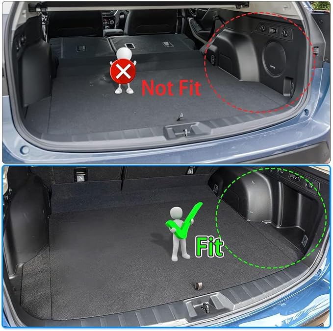 Powerty Trunk Mat for 2019-2024 Subaru Forester Accessories Cargo Liner Without Subwoofer All Weather TPO Rear Trunk Liner (Not Fit Models with Subwoofer on Trunk Side)