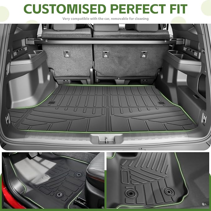 Cargo Liners for 2025 2026 Toyota 4Runner 5 Seats Gas, Rear Trunk Mat with Floor Liners All Weather Cargo Mats Protector Accessories(Not for Hybrid EV&i-Force MAX)