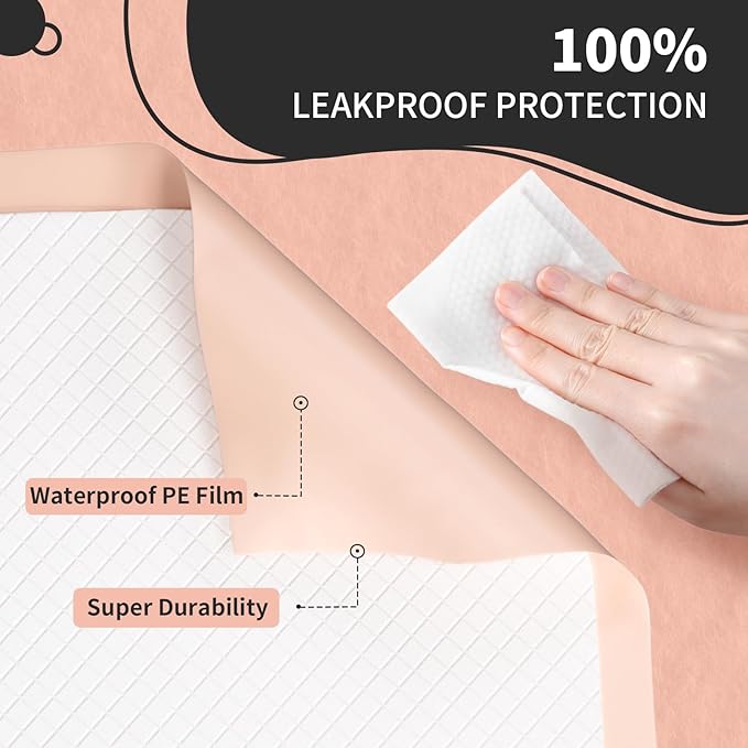MKISS Bed Pads Disposable [100 Count] Adult Incontinence Underpads 30" x 36" Heavy Duty Absorbent Pee Pad, XL Chucks Leakproof, Extra Large Puppy Training Pad, Waterproof Baby Changing Pad | Super Absorbent, Extra Large, Leakproof & Waterproof Protecti...