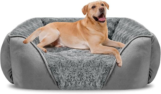 XX-Large Dog Bed Rectangle Washable Orthopedic Soft Calming Sleeping Durable Pet Cuddler with Anti-Slip Bottom