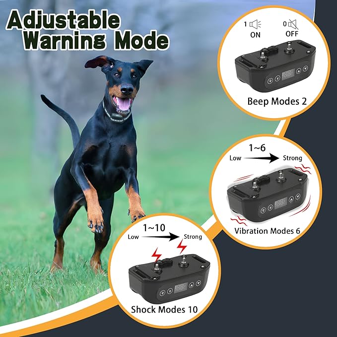 GPS Wireless Dog Fence System for 2 Dog, Electric Satellite Technology Pet Containment System by GPS Signal Boundary Pets with Waterproof & Rechargeable Collar Receiver (Black)