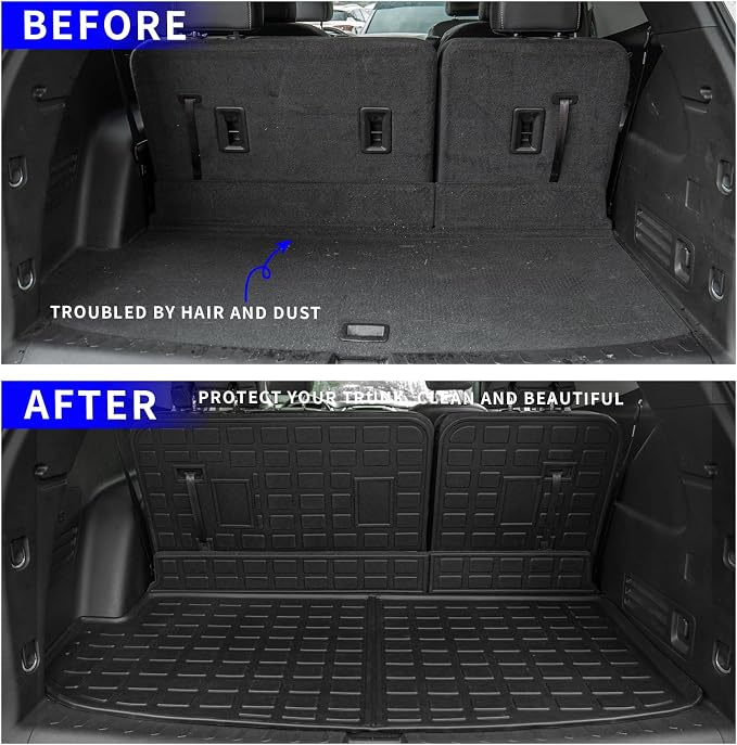 Rongtaod Floor Mats Compatible with 2018-2023 Chevrolet Traverse (Fit 2024 Traverse Limited) 7 Seats Cargo Liner Back Seat Cover 2023 Chevy Traverse Accessories (Trunk Mat+Backrest Mats+Floor Mats)