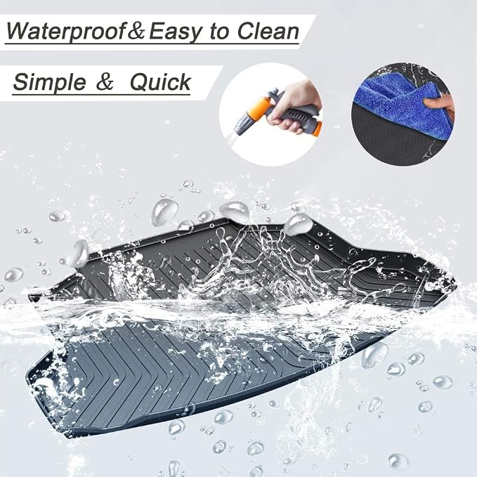 RAV4 Cargo Mat - All-Weather Trunk Tray Floor Mat Compatible with 2006-2012 Toyota RAV4，3D Custom-Fit Waterproof Non-Slip Durable Odorless Raised-Edge TPO Accessories