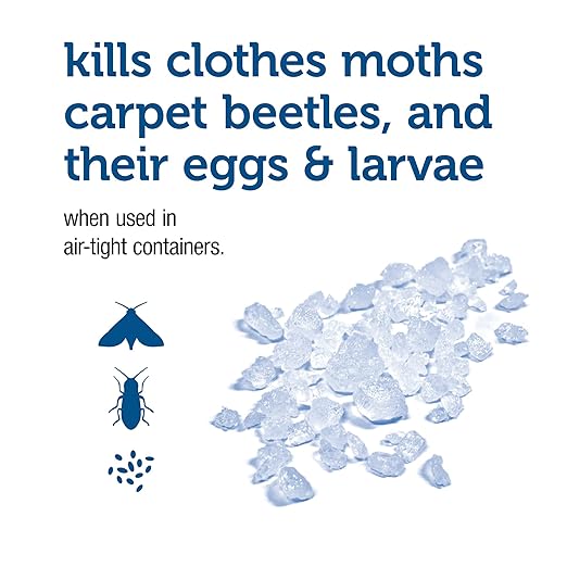 Enoz Moth Ice Crystals, Kills Clothes Moths and Carpet Beetles, No Clinging Odor, 16 Oz (Pack of 4)