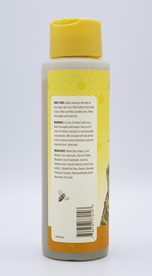 Burt’s Bees for Pets Oatmeal Dog Shampoo with Honey, Soothing Dog Shampoo for Itchy and Sensitive Skin, pH Balanced Formula That Gently Cleans and Moisturizes Dog Coats, 16 Fl Oz
