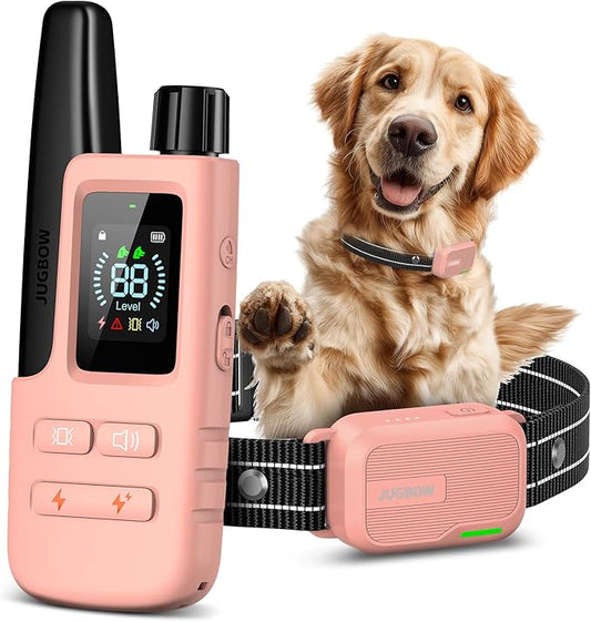 Jugbow Dog Shock Collar - 4200FT Dog Training Collar with Remote Innovative IPX7 Waterproof with 4 Training Modes, Rechargeable E-Collar for All Breeds(PK)
