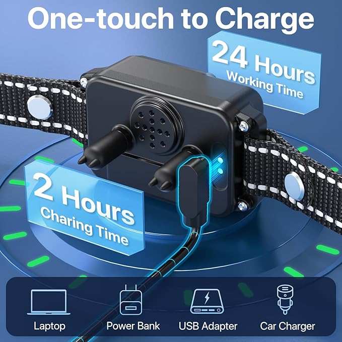 PRTRFLC GPS Wireless Dog Collar Fence System,Invisible Electric Fence for Dogs,Adjustable Range 49-6561ft,3 Training Mode