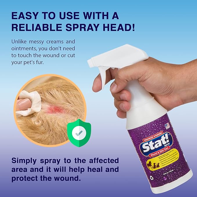 Pet Wound & Skin Care | First-Aid Treatment for Dogs, Cats, Horses | Natural Plant Based Ingredients | Speeds Healing of Cuts, Burns, Hot Spots, Skin Allergies | Soothing Anti-Itch Formula
