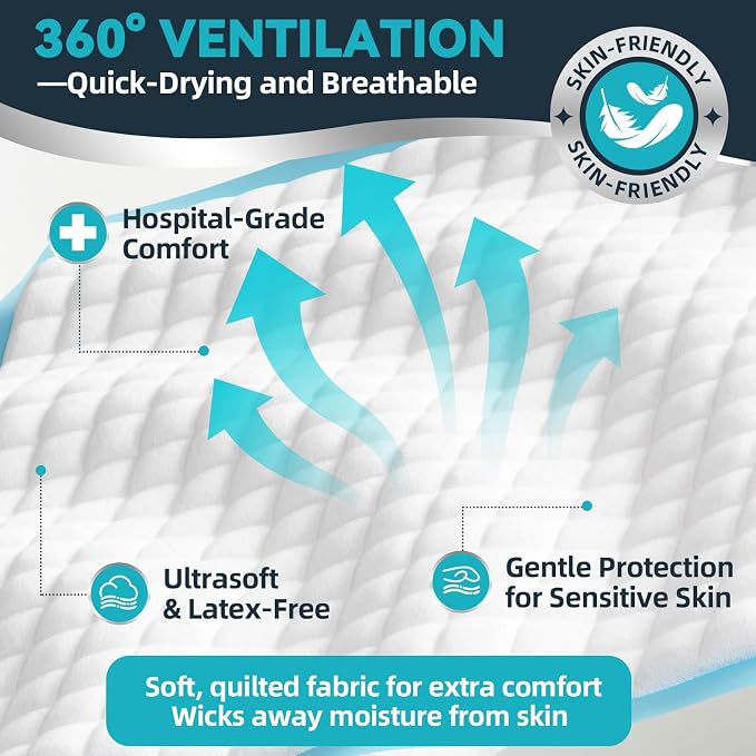 AAY Extra Large 40"x36" Disposable Underpads for Incontinence, 100 Count | Super Absorbent, Leak-Proof, Bed Pads for Adults, Elderly, Kids, Pee Pads, Chucks Pads, Furniture & Surface Protection Pad