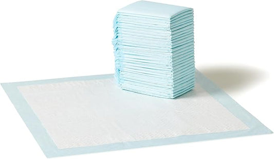 Amazon Basics Disposable Dog Training Pads with 5-Layer Leak-Proof Design, Quick-Dry Surface, Regular, 22 x 22 Inches, 30-Pack