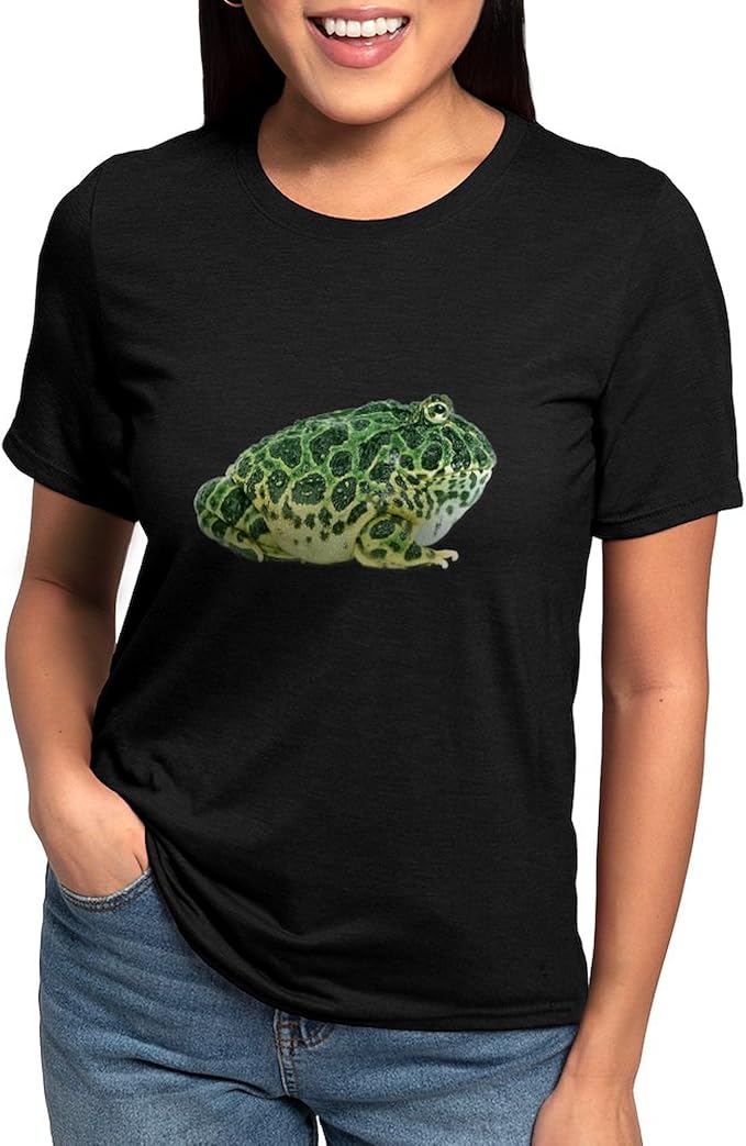 CafePress FIN Pacman Frog Womens Tri Blend T Shirt Women's Tri-Blend T-Shirt