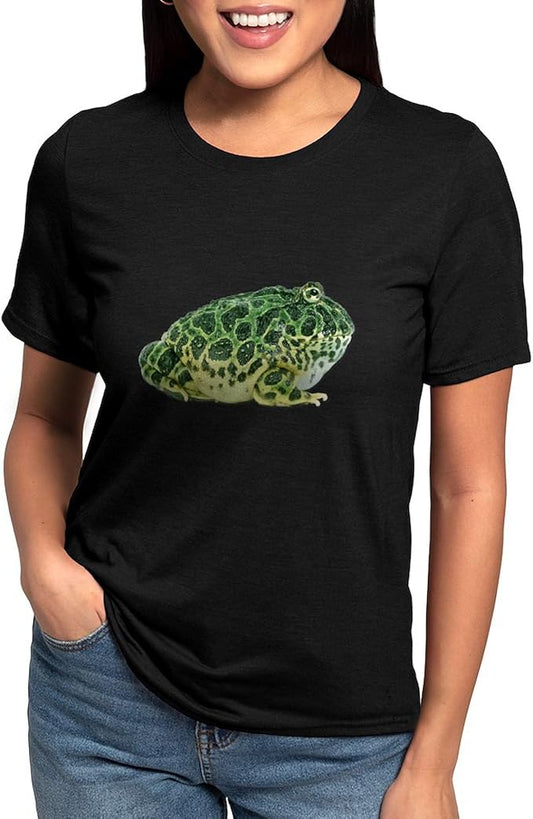 CafePress FIN Pacman Frog Womens Tri Blend T Shirt Women's Tri-Blend T-Shirt